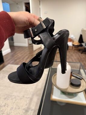 Aldo Black Strappy Heels